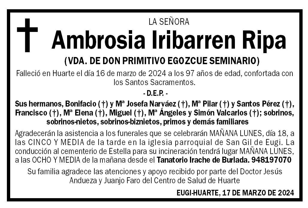 Ambrosia Iribarren Ripa