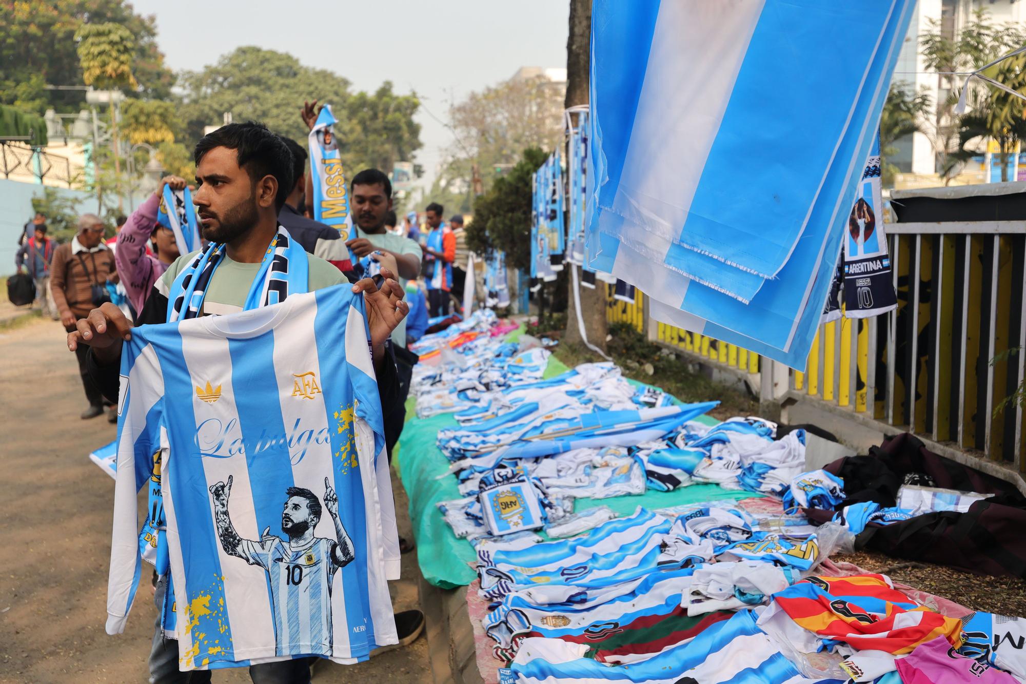 Imágenes de la visita de Messi a India