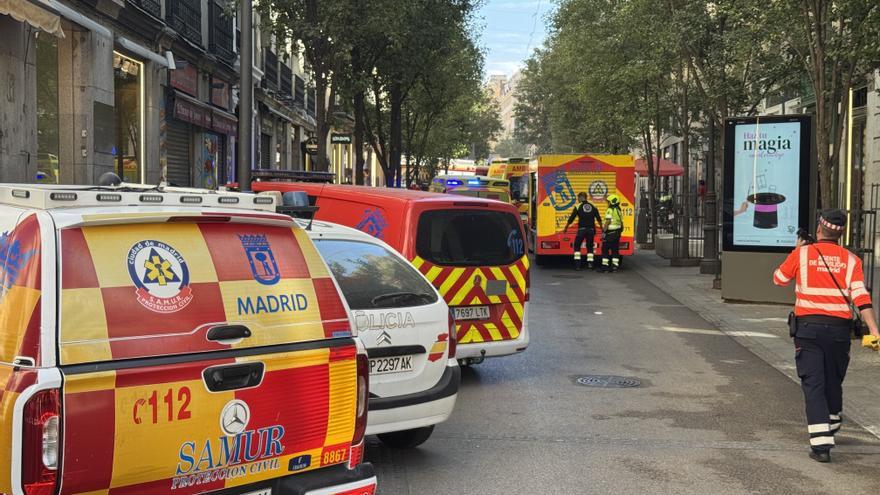 Las imágenes del derrumbe de un edificio en Madrid