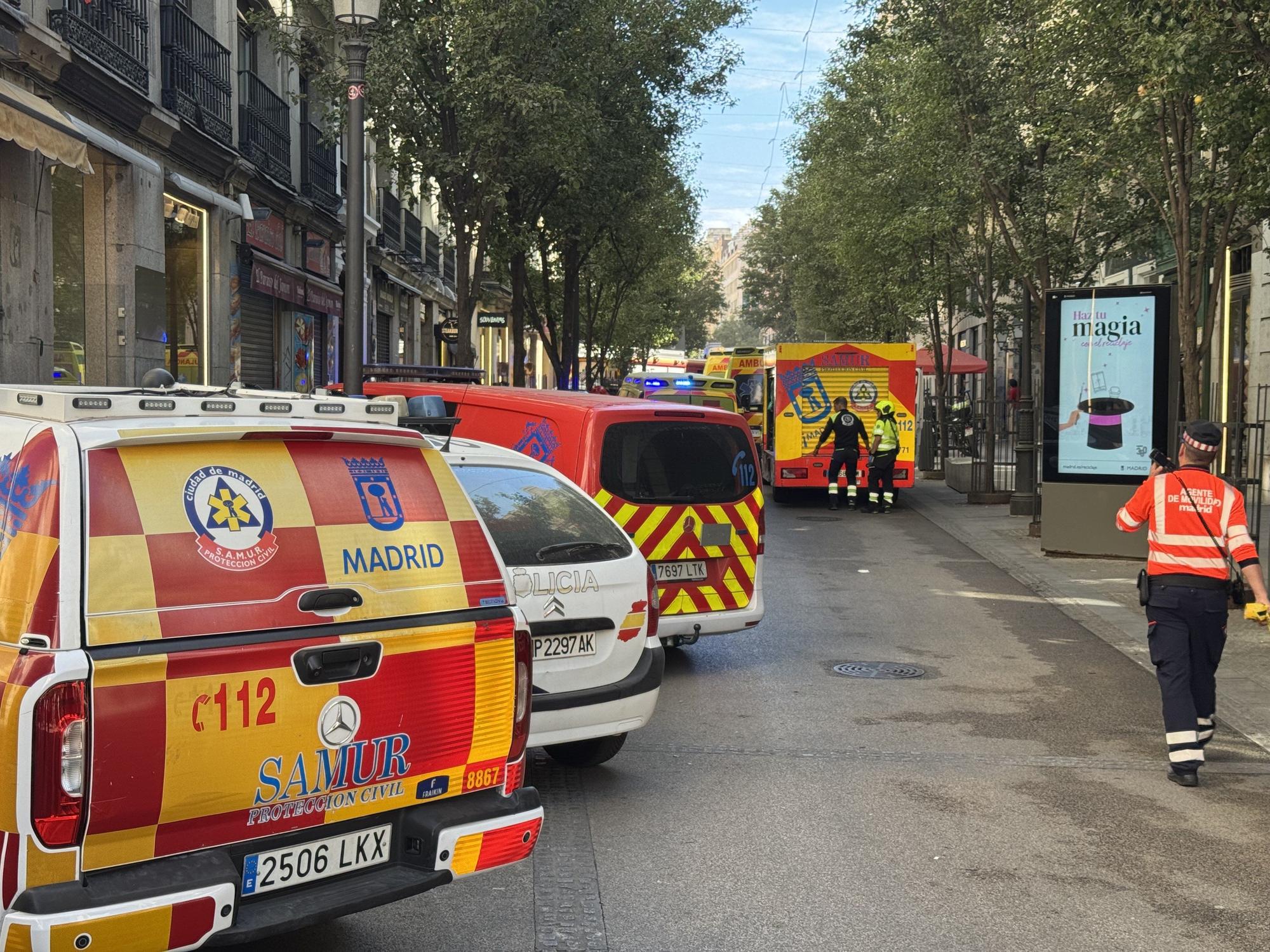 Las imágenes del derrumbe de un edificio en Madrid