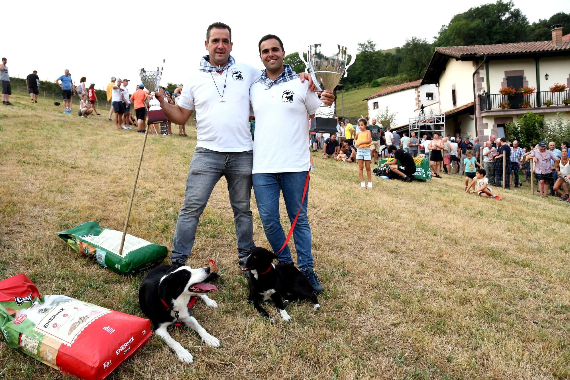Xabier Gastañaga gana en Amaiur el Concurso de perros pastor