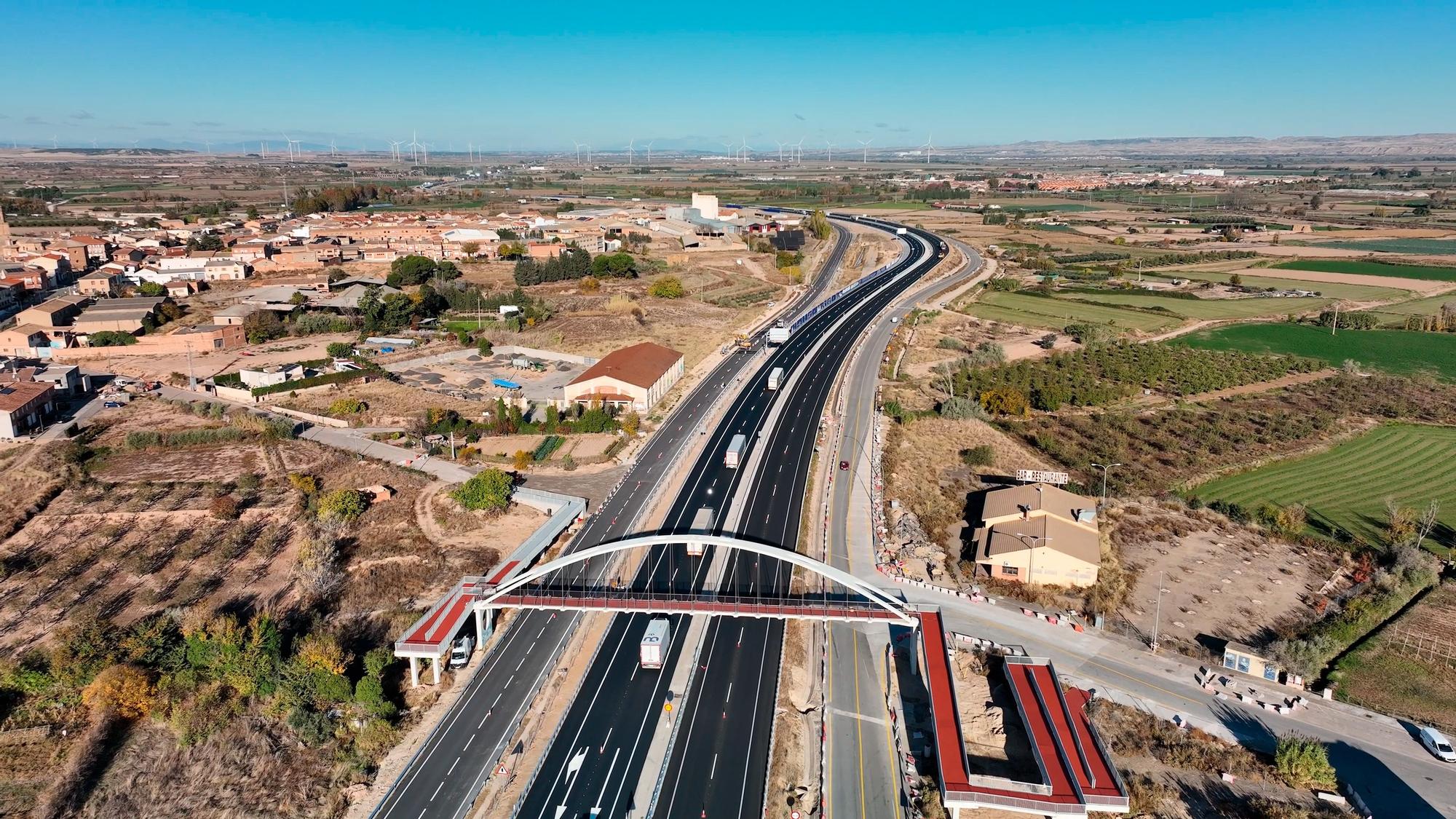 Puesta en servicio de la A-68 entre Gallur y Mallén con su apertura hasta Navarra