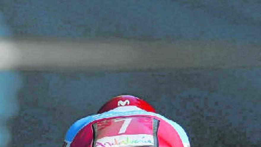 Nairo Quintana, durante la crono.