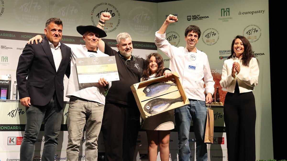 Iñigo Tizón y Alberto Loro del Gran Sol de Hondarribia son los autores del pintxo ganador &#039;Gato Basque&#039;
