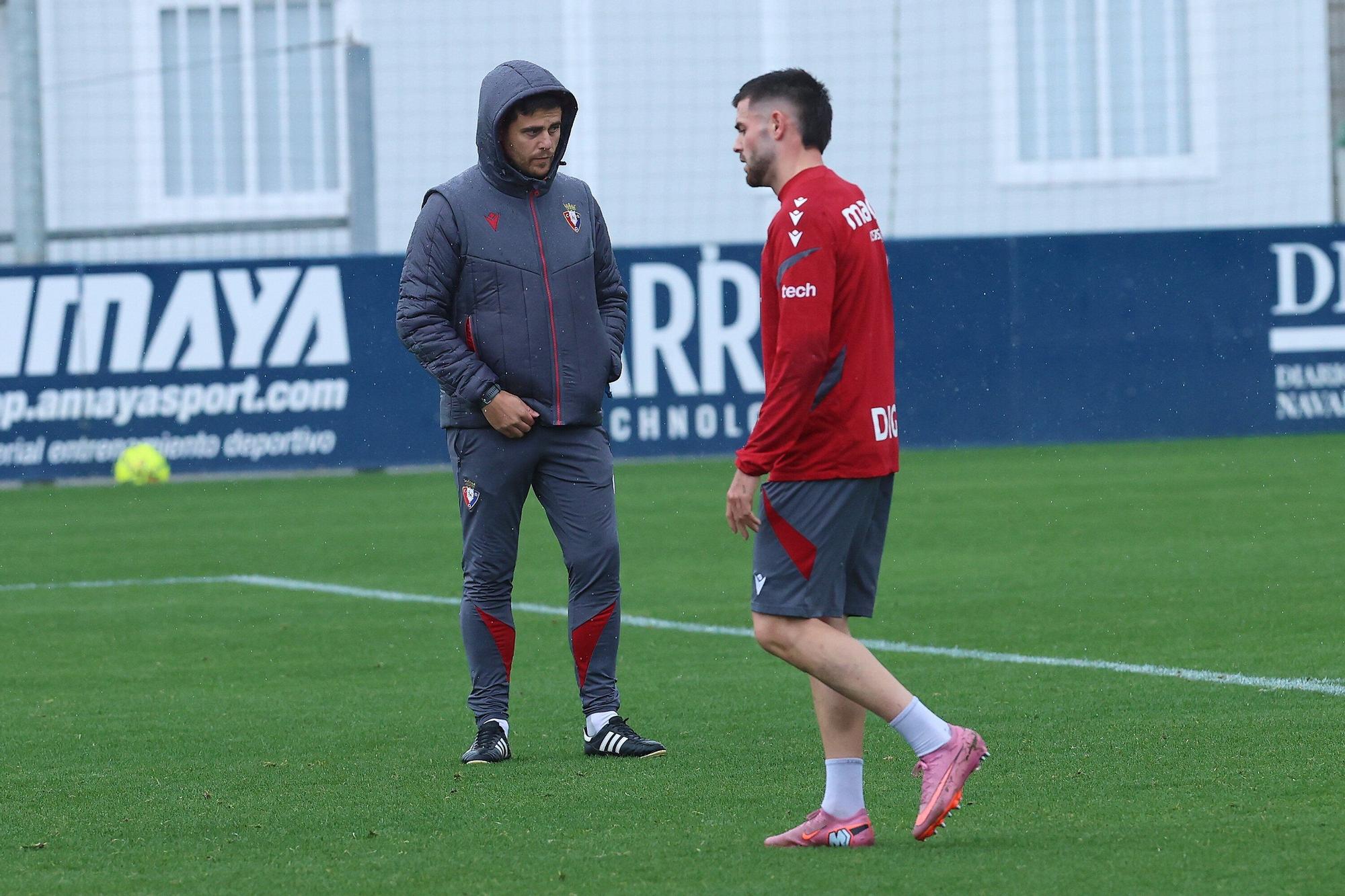Entrenamiento de Osasuna previo al viaje a Sevilla