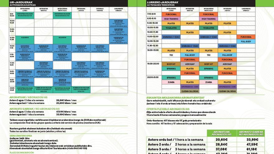 Derioko Kiroldegian 2025-2026 kirol ikastaroetan izena emateko epea irailaren 1etik 14ra zabalduko da