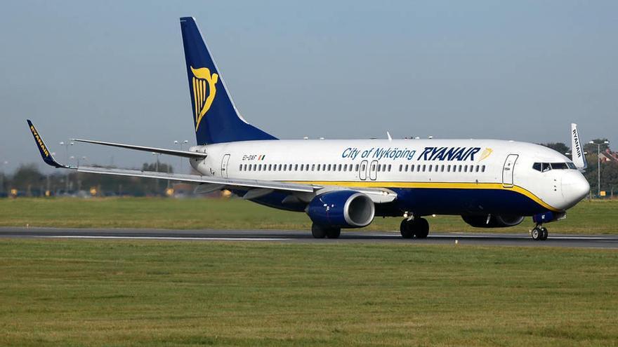 Imagen de un avión de Ryanair.