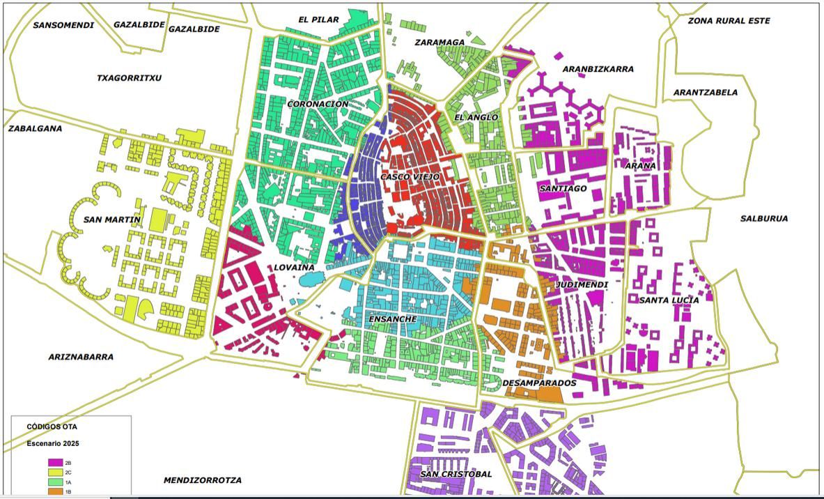 Nuevo mapa OTA de Vitoria.