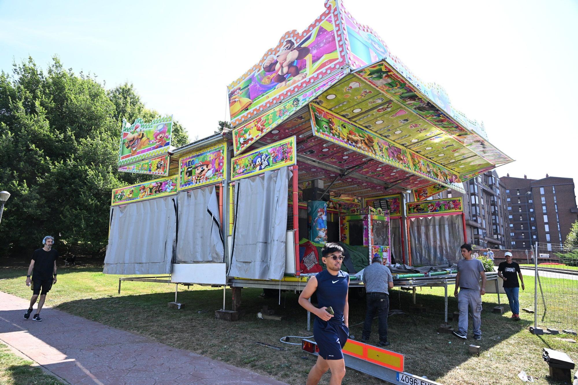 En imágenes: Comienza el montaje de las barracas de Aste Nagusia