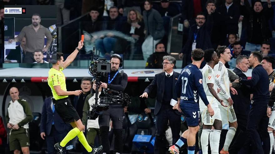 Carvajal fue a por el árbitro: &quot;El nivel que dais y llorando luego en rueda de prensa&quot;