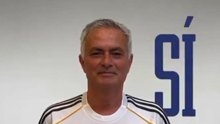 Mourinho informa al Benfica que su vídeo con la camiseta del Real Madrid está hecho con IA