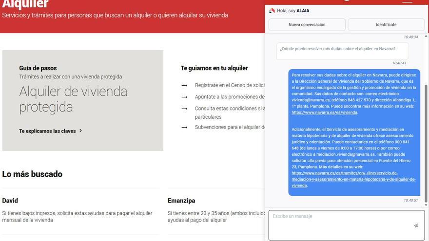 Vivienda lanza un asistente virtual para resolver consultas sobre alquiler