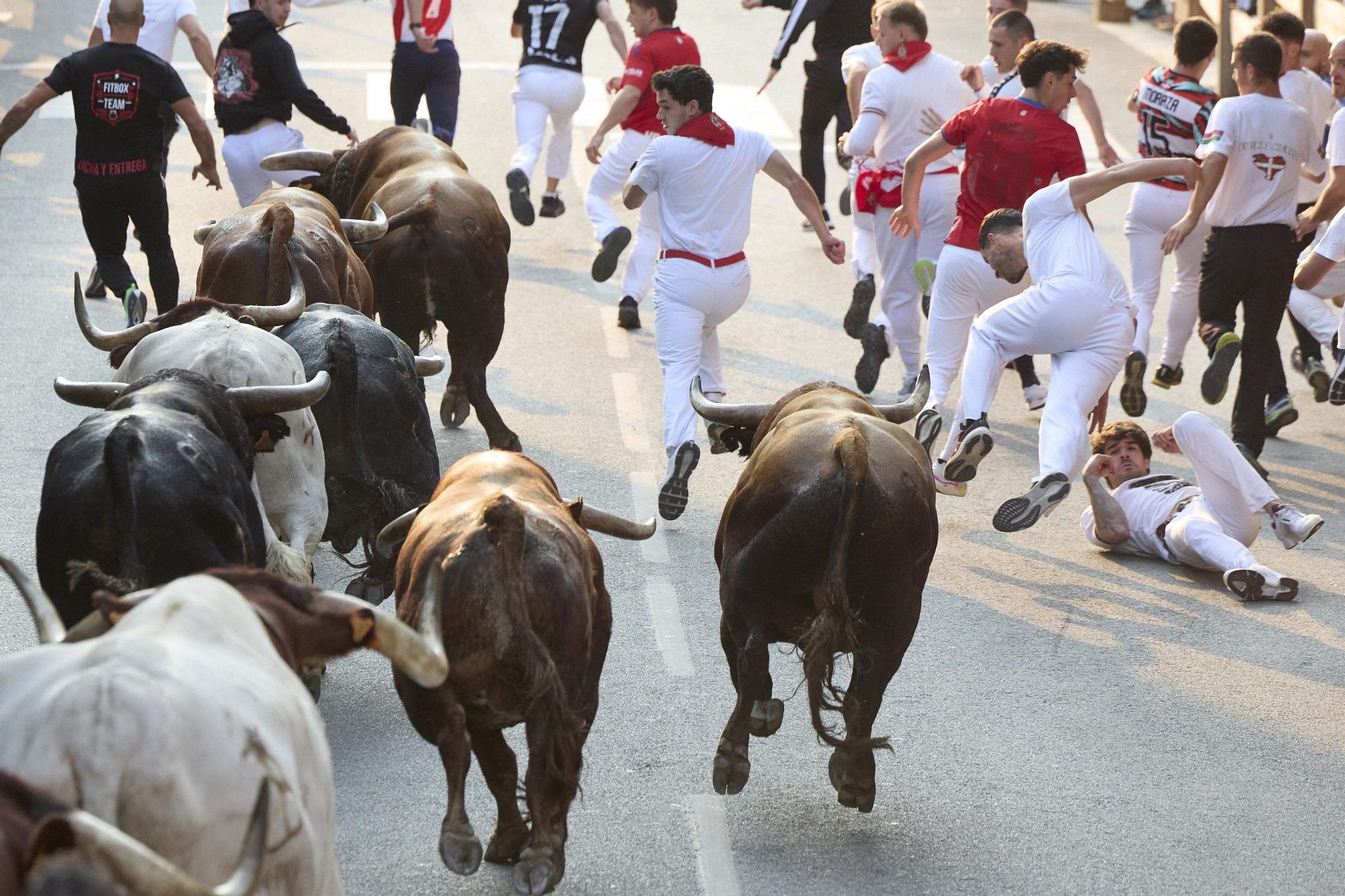 Fotos del sexto encierro de las fiestas de Tafalla 2025