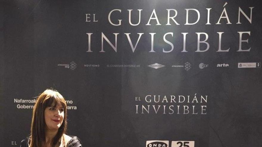 Dolores Redondo durante la presentación en Pamplona.