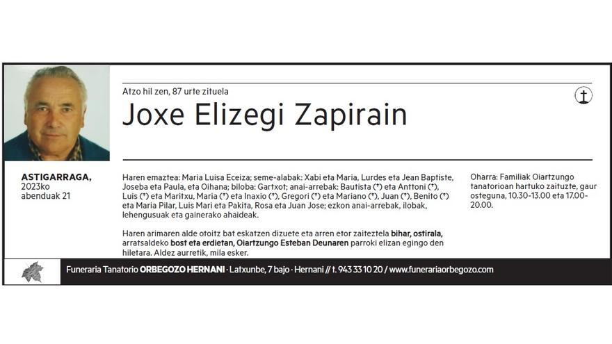 Joxe Elizegi Zapirain