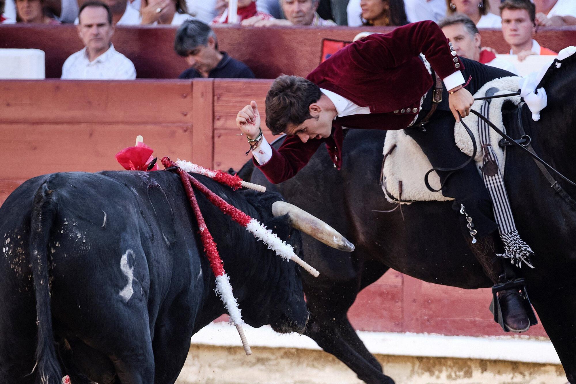 Fotos de la 'encerrona' de Guillermo Hermoso de Mendoza en la plaza de toros de Estella - Lizarra
