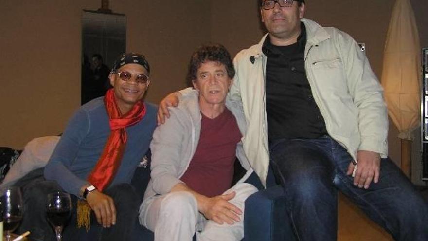 2005: Saunders, Reed e Ignacio Juliá, en el camerino del Kursaal.