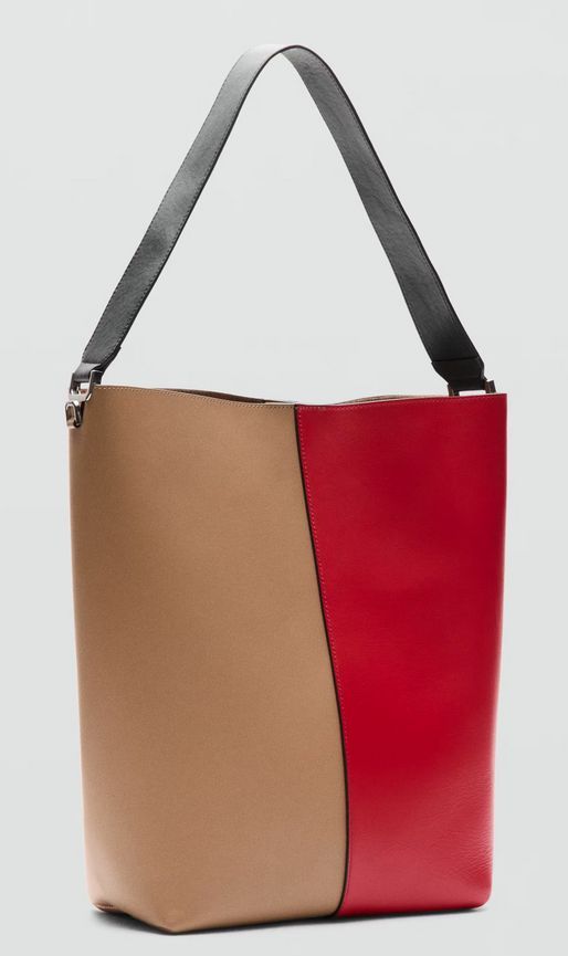 Bolso bicolor.