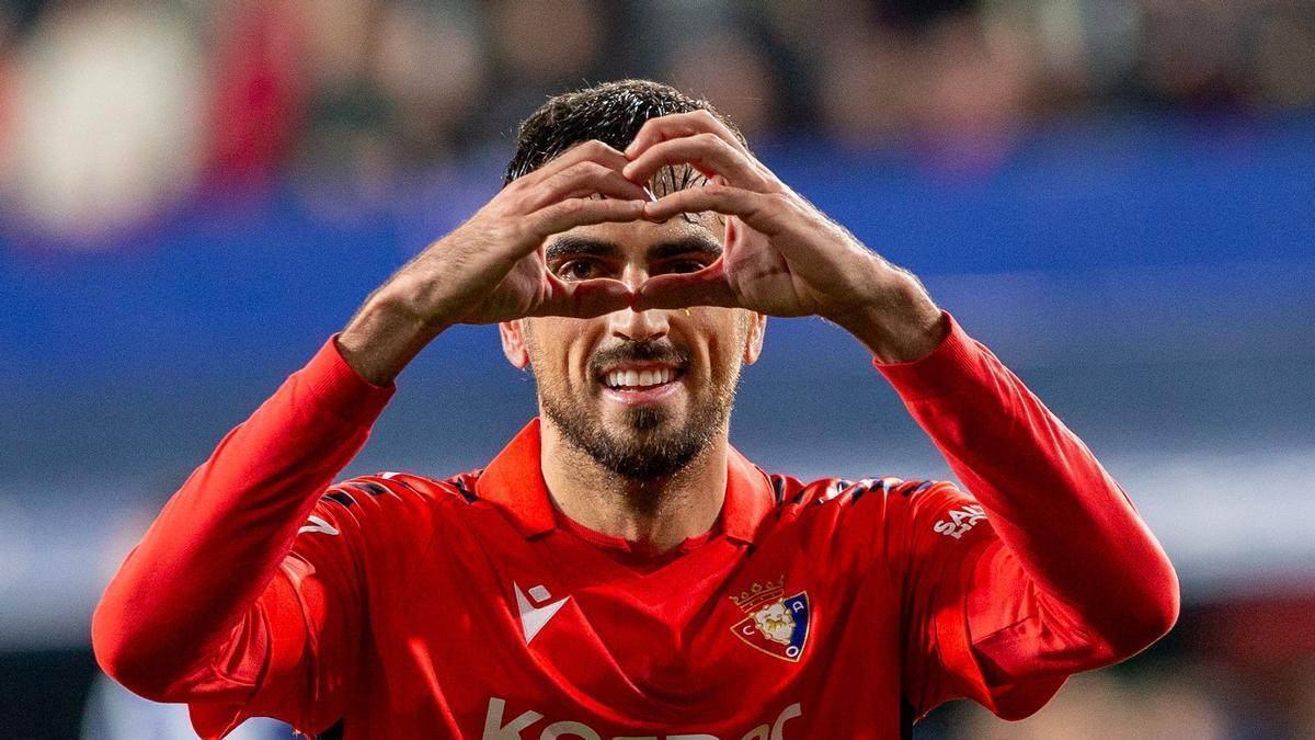 Catena celebra su gol del sábado ante la Real Sociedad.