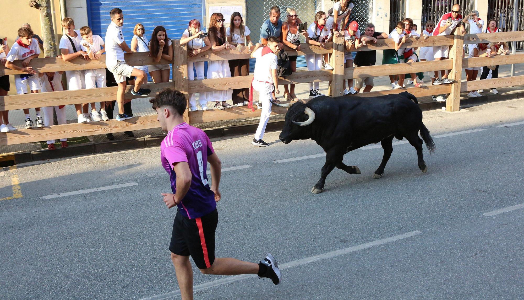 Fotos del primer encierro de fiestas de Tafalla