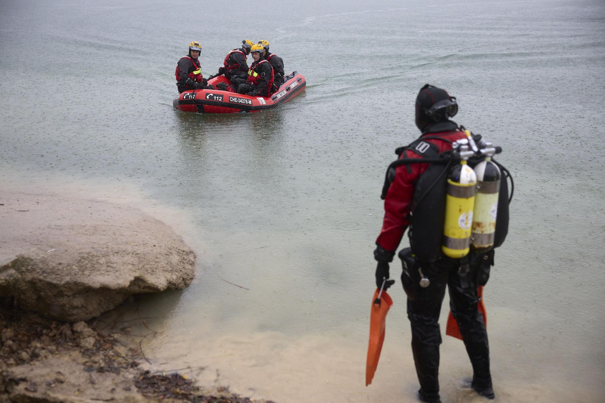 Simulacro de accidente aéreo en la Balsa de La Morea