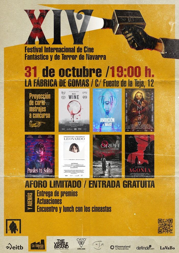 Cartel del XIV Festival Internacional de Cine Fantástico y de Terror de Navarra.