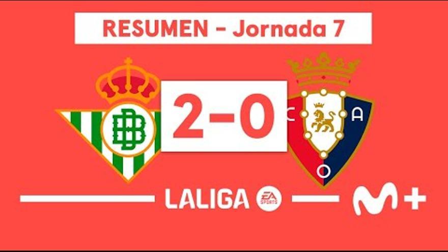 Vídeo del Betis 2 - Osasuna 0