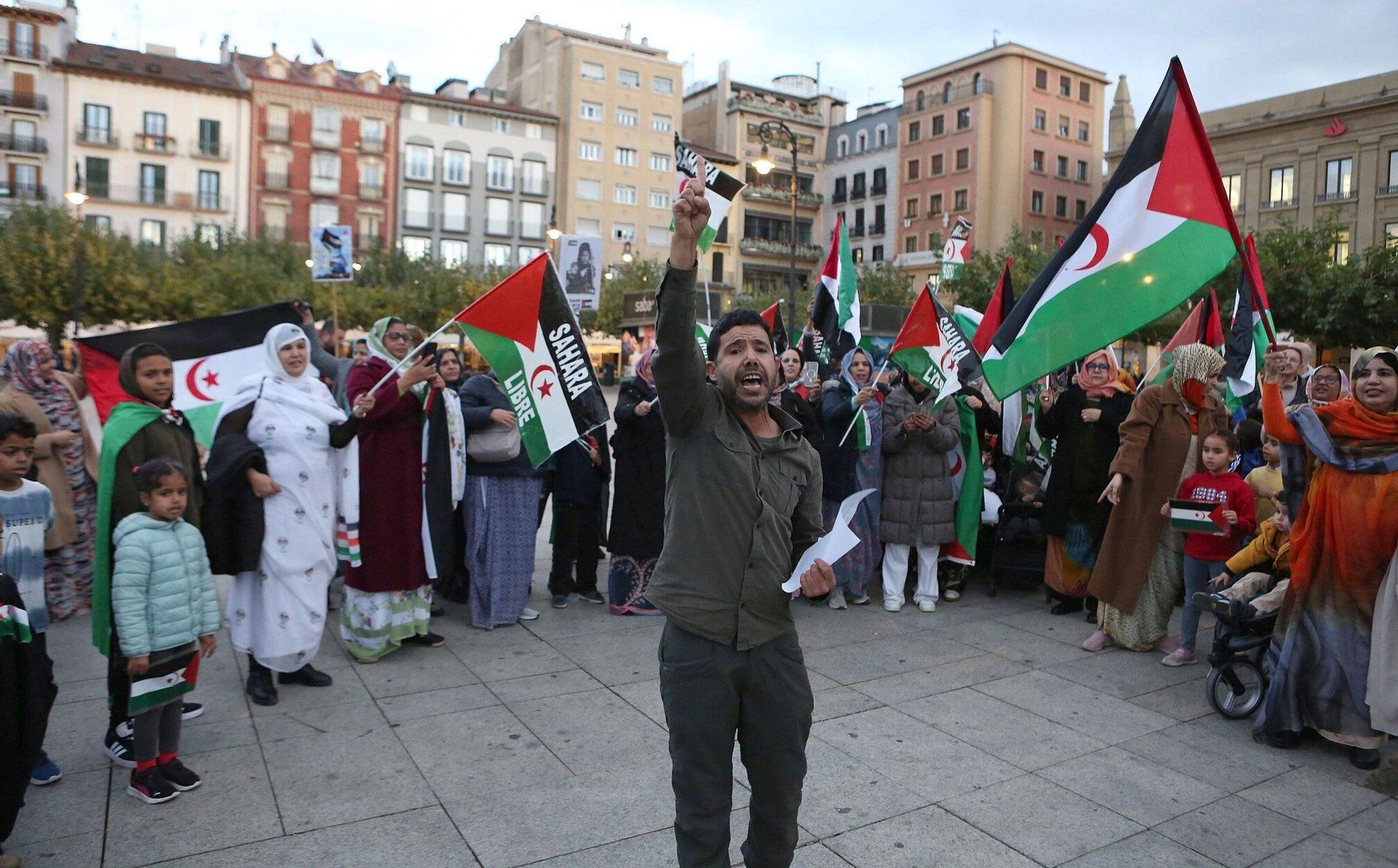 Imágenes de sobre la concentración en apoyo al pueblo saharaui