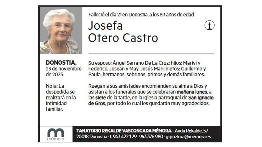 JOSEFA OTERO CASTRO