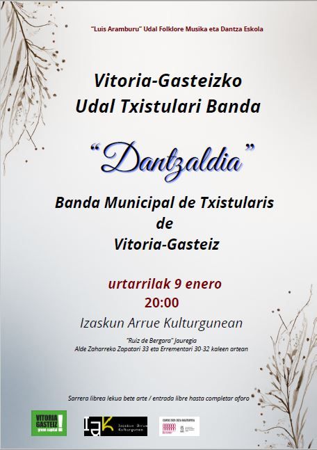Cartel del Dantzaldi en Izaskun Arrue kulturgunea