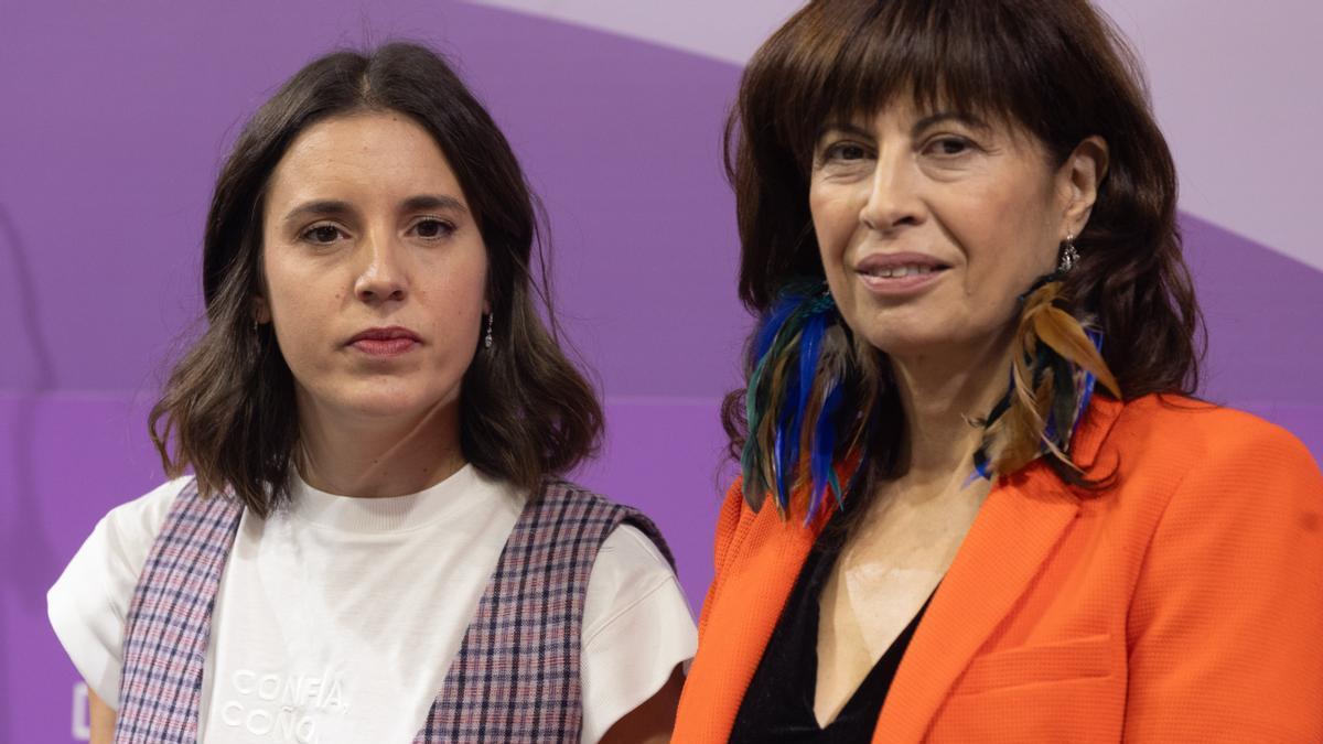 Irene Montero y su sucesora, Ana Redondo. A veces las imágenes sí valen mil palabras.