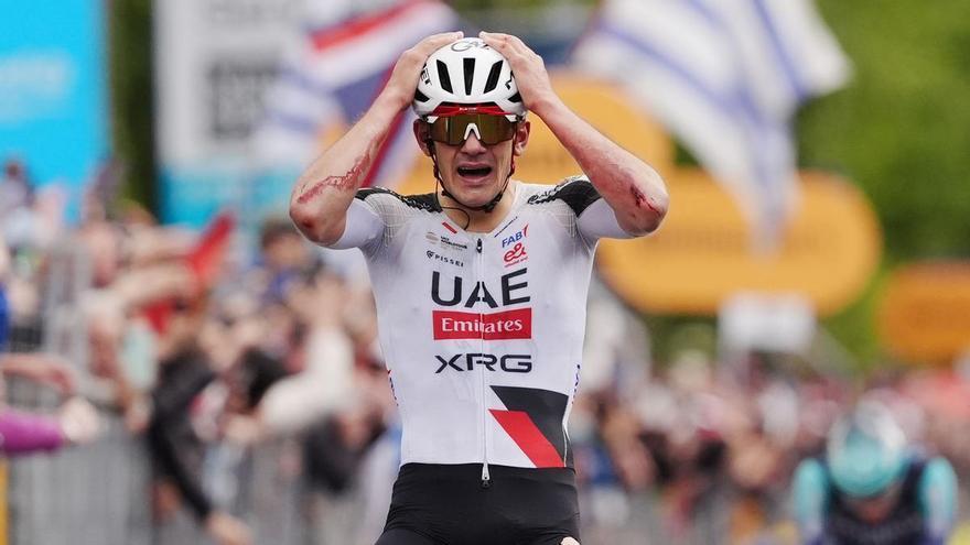 El navarro Igor Arrieta firma una victoria épica en el Giro de Italia y se suma a Induráin, Koldo Gil y Mikel Nieve