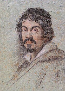 Retrato de Caravaggio por parte de Ottavio Leoni.