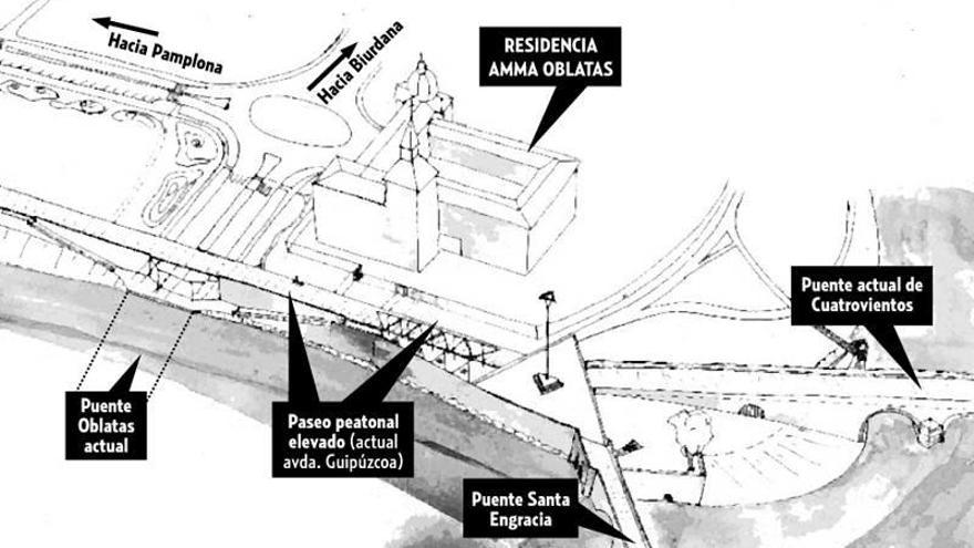 Nueva senda peatonal junto al Arga.