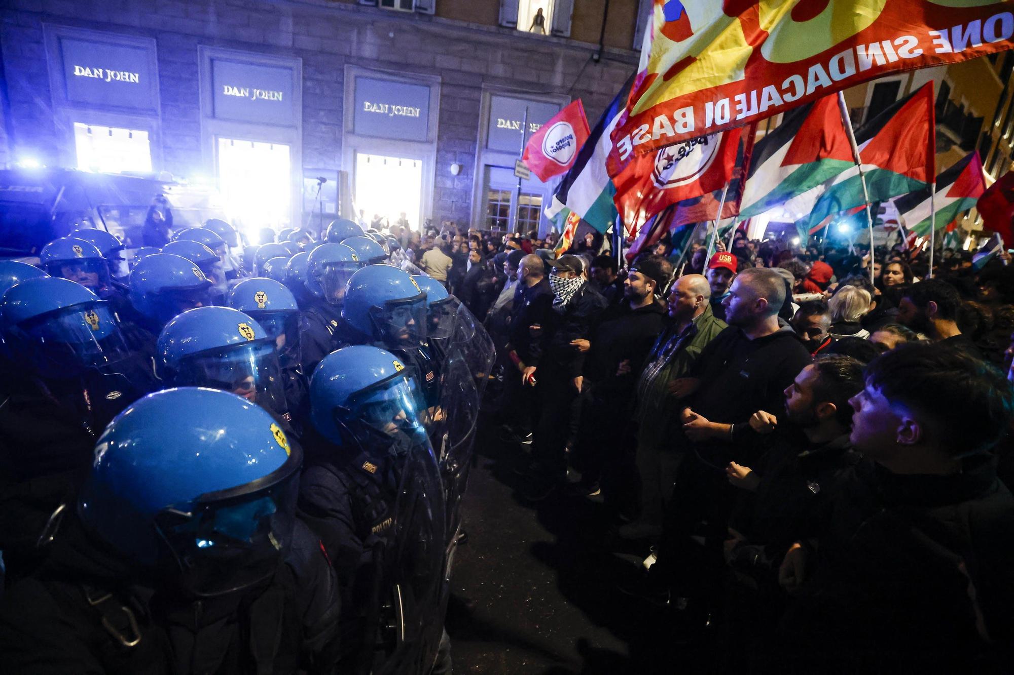 Protestas y disturbios tras la interceptación de la Flotilla Global Sumud