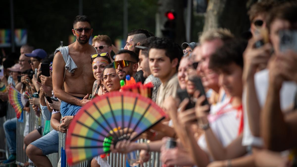 Imagen de la celebración en Madrid del Orgullo LGTI+ el pasado mes de julio.
