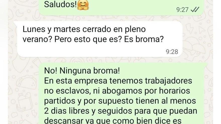 El zasca monumental de un empresario de hostelería a un cliente que triunfa en X