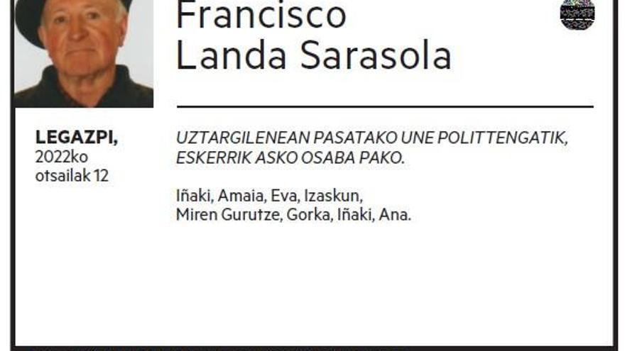 Francisco Landa Sarasola