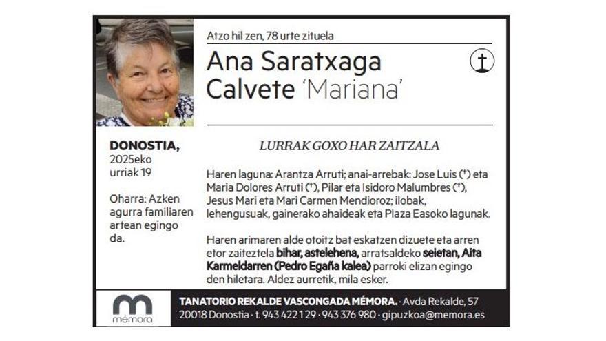Ana Saratxaga Calvete