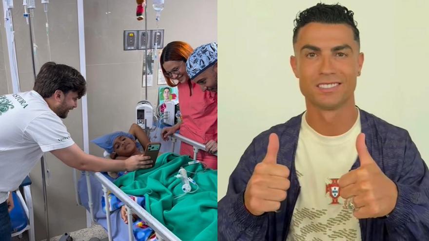 El emotivo gesto de Cristiano Ronaldo con un niño venezolano que perdió una pierna y a su familia en los terremotos