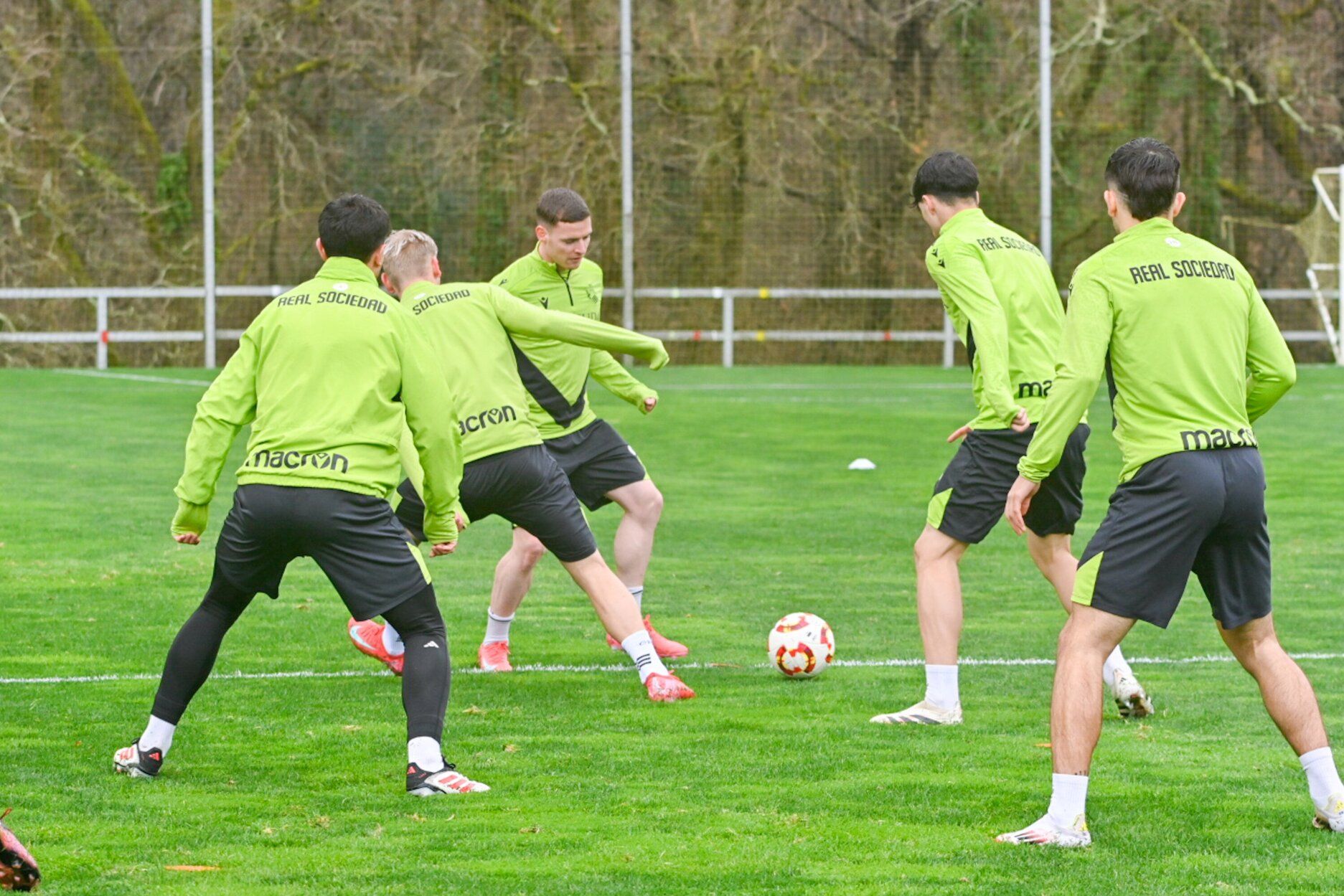 Entrenamiento antes de la semifinal en la Real y el Madrid