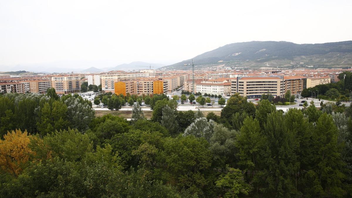 Vista panorámica del barrio de la Rochapea.