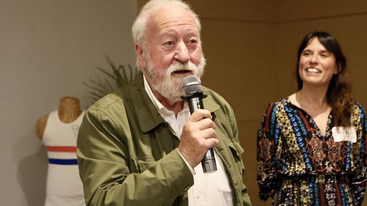 Víctor Clemente, durante el homenaje.