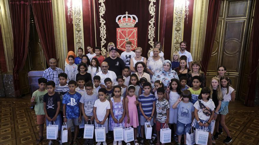 Recepción y despedida de niños saharauis acogidos en Navarra