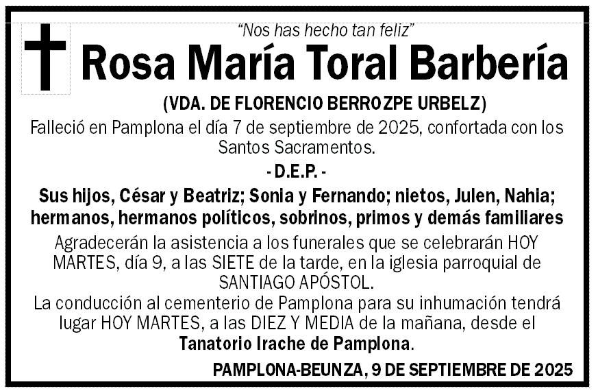 Rosa María Toral Barbería