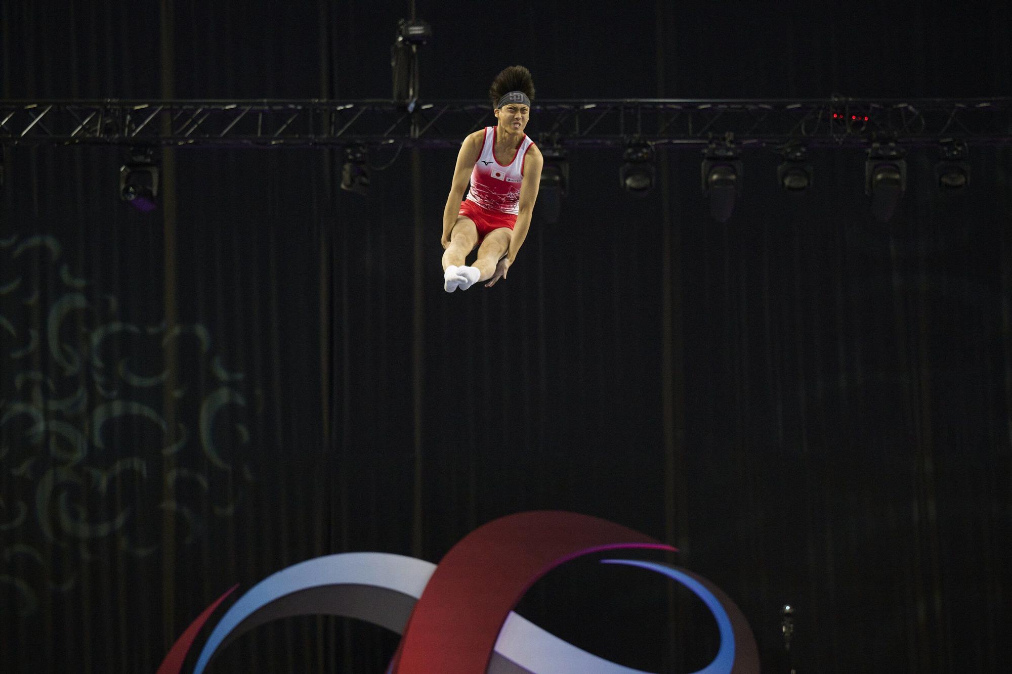 Las fotos más espectaculares del Mundial de gimnasia de trampolín en Pamplona