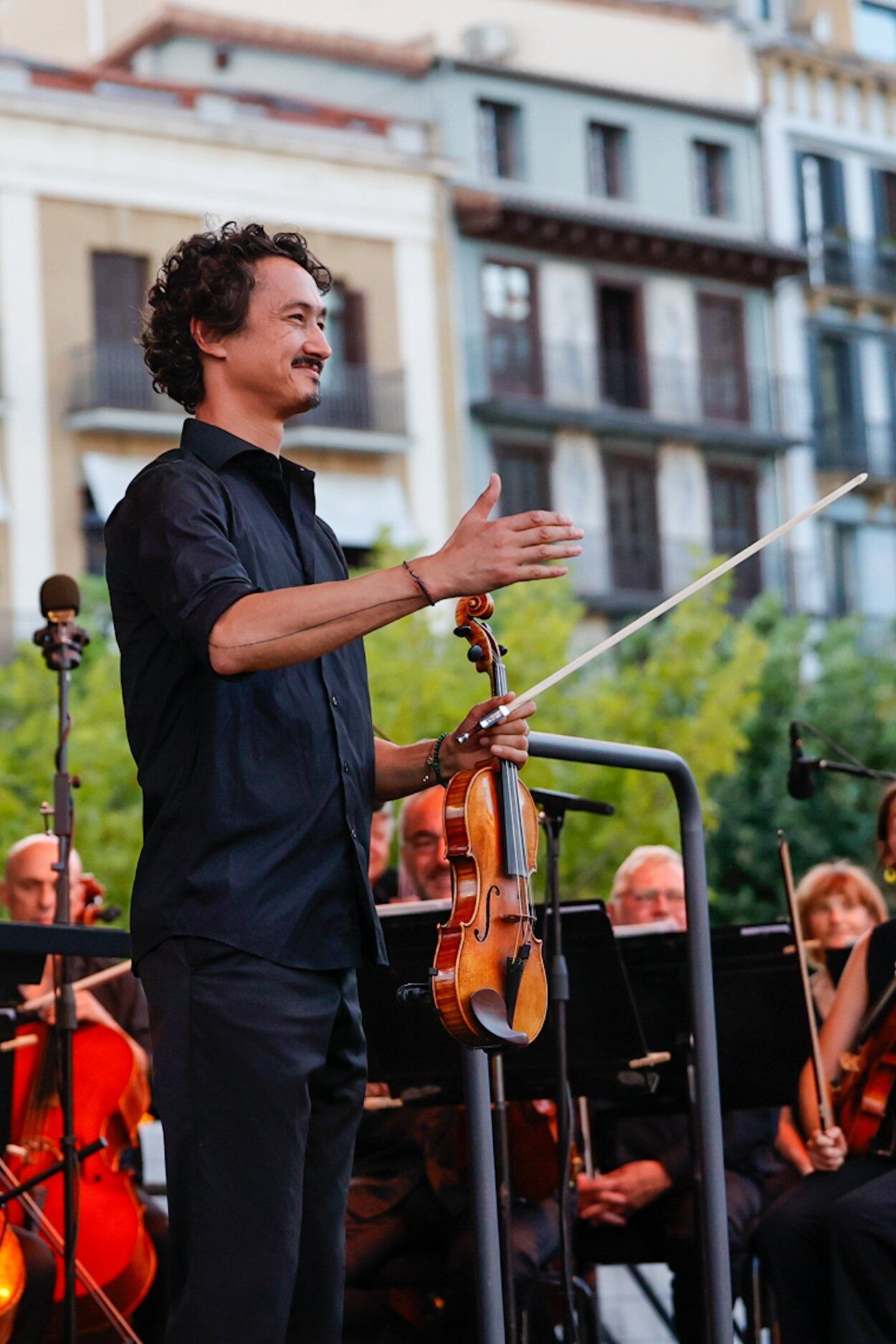 Fotos del concierto de la Orquesta Sinfónica de Navarra en la Plaza del Castillo