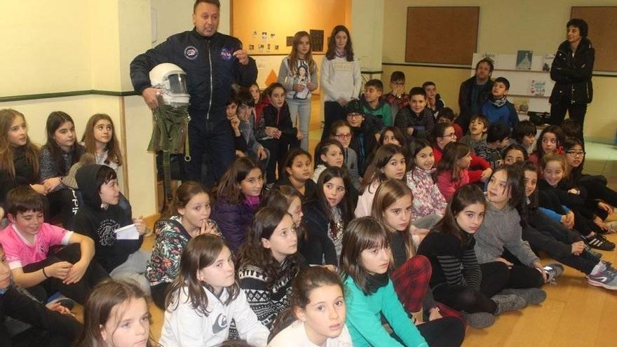 El astronauta Josu Feijoó en Basabeazpi