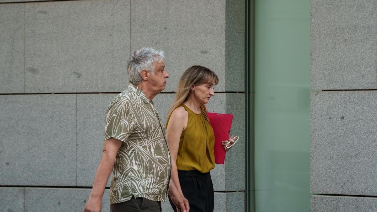 La excargo de la empresa pública Tragsatec, Virginia Barbancho, a su llegada para declarar como testigo en la Audiencia Nacional.