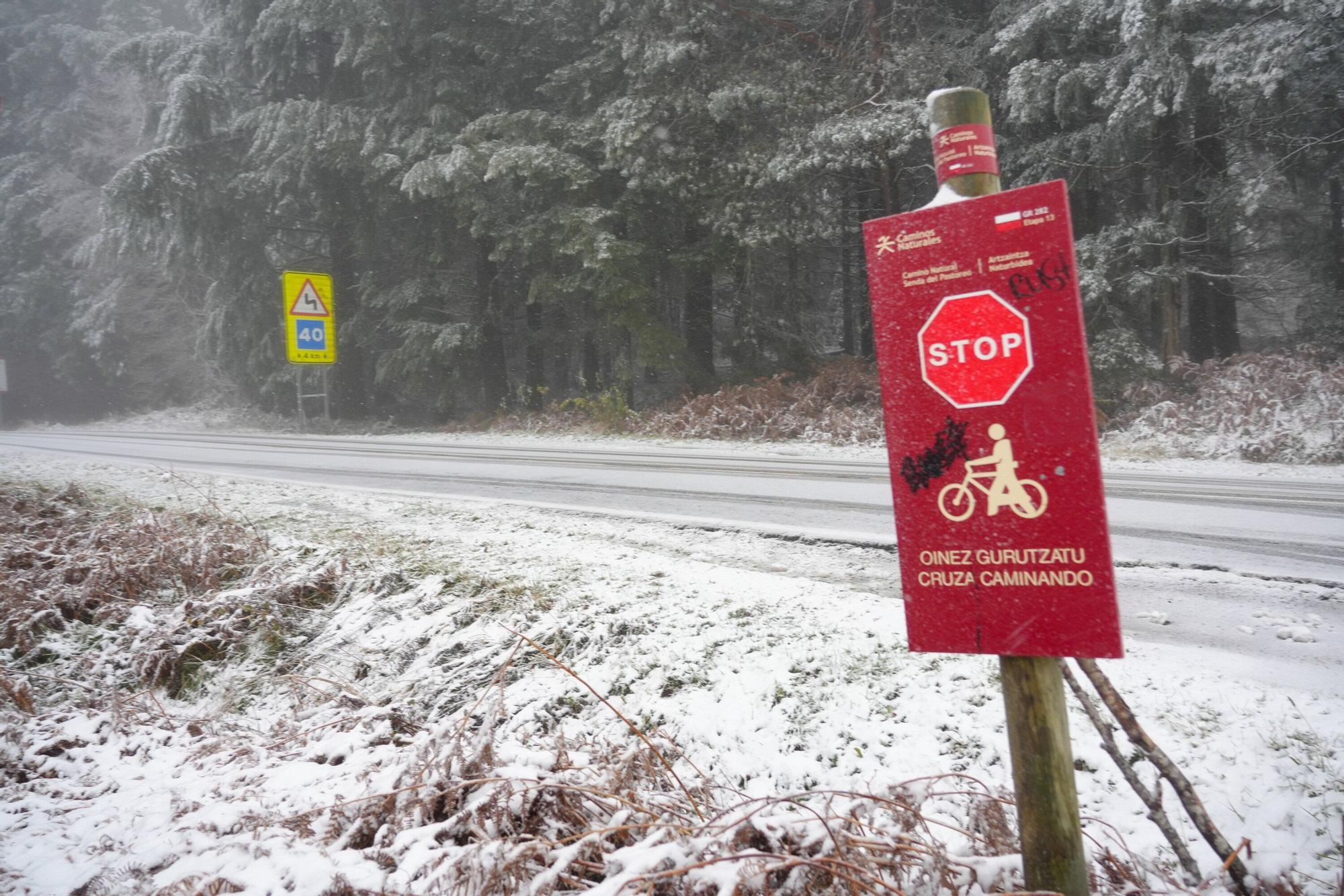 Las primeras nieves del otoño cubren Opakua